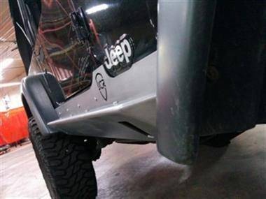 Rock Sliders Rocker Protection - JCROffroad Crusader Rock Sliders - Bare Metal No Mounting Hardware - JCRSWBSL-CRTJB